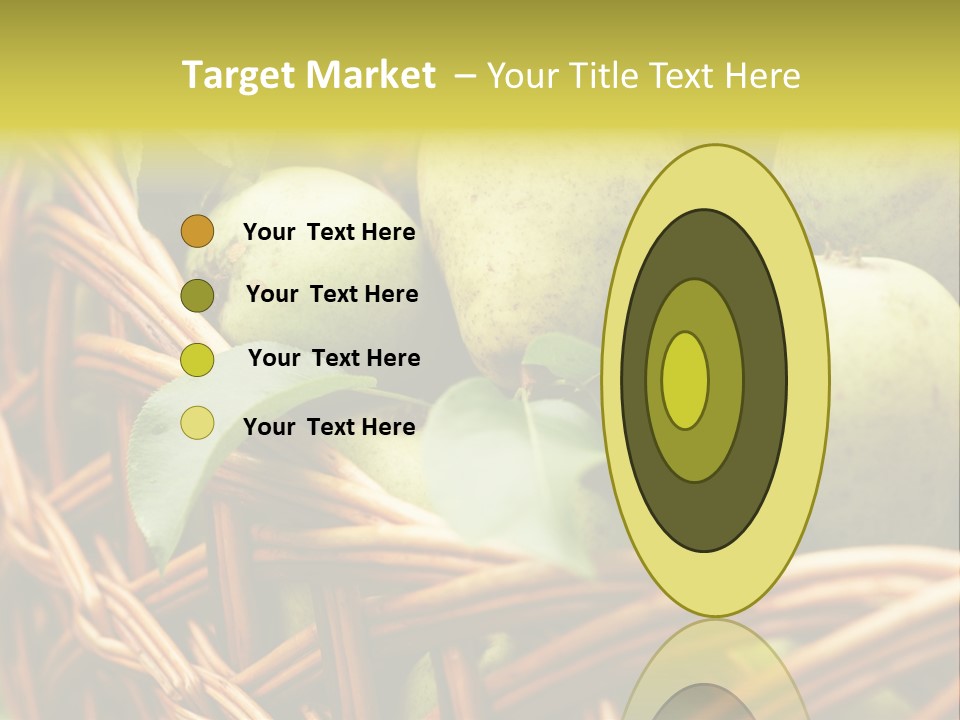 A Basket Filled With Green Apples Sitting On Top Of A Table PowerPoint Template