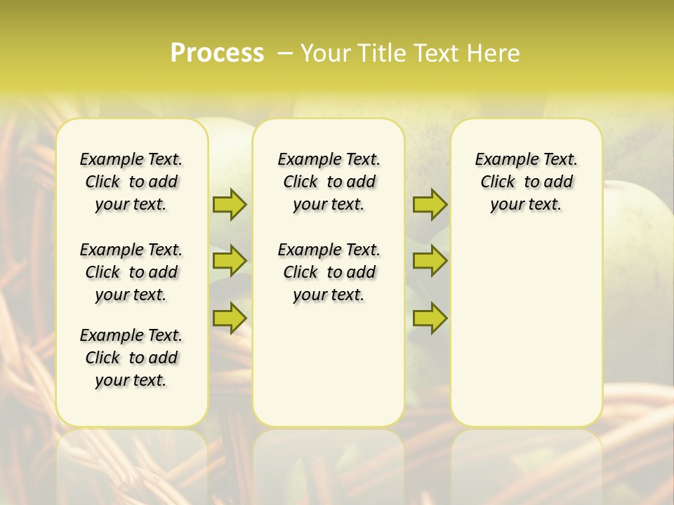 A Basket Filled With Green Apples Sitting On Top Of A Table PowerPoint Template