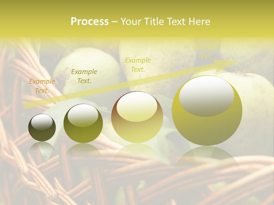 A Basket Filled With Green Apples Sitting On Top Of A Table PowerPoint Template