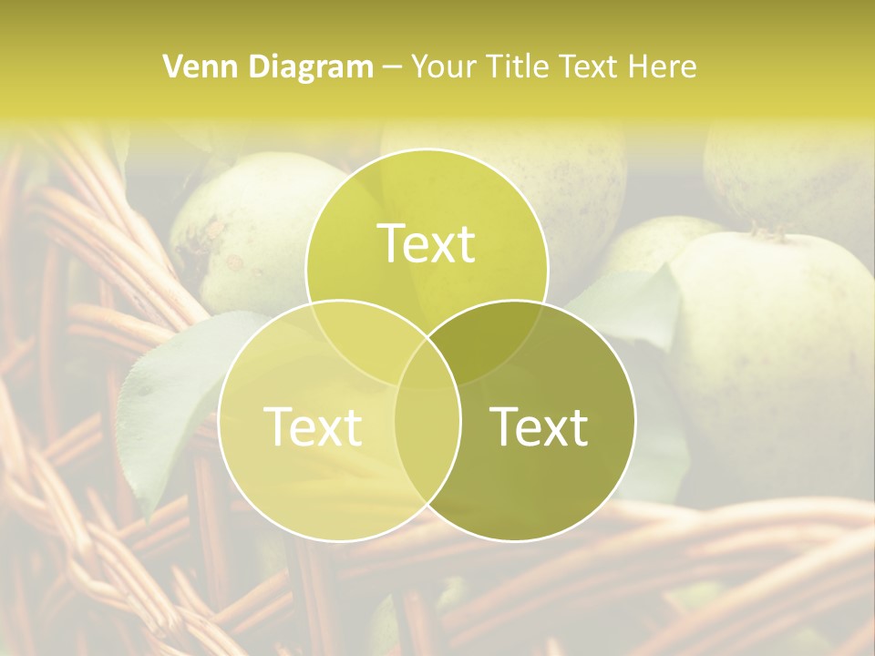 A Basket Filled With Green Apples Sitting On Top Of A Table PowerPoint Template