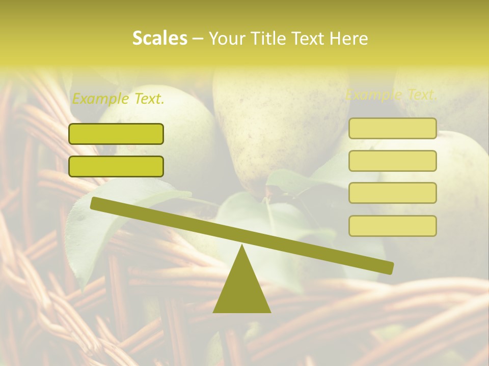 A Basket Filled With Green Apples Sitting On Top Of A Table PowerPoint Template