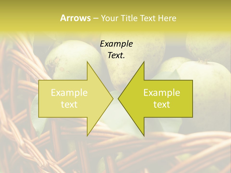 A Basket Filled With Green Apples Sitting On Top Of A Table PowerPoint Template