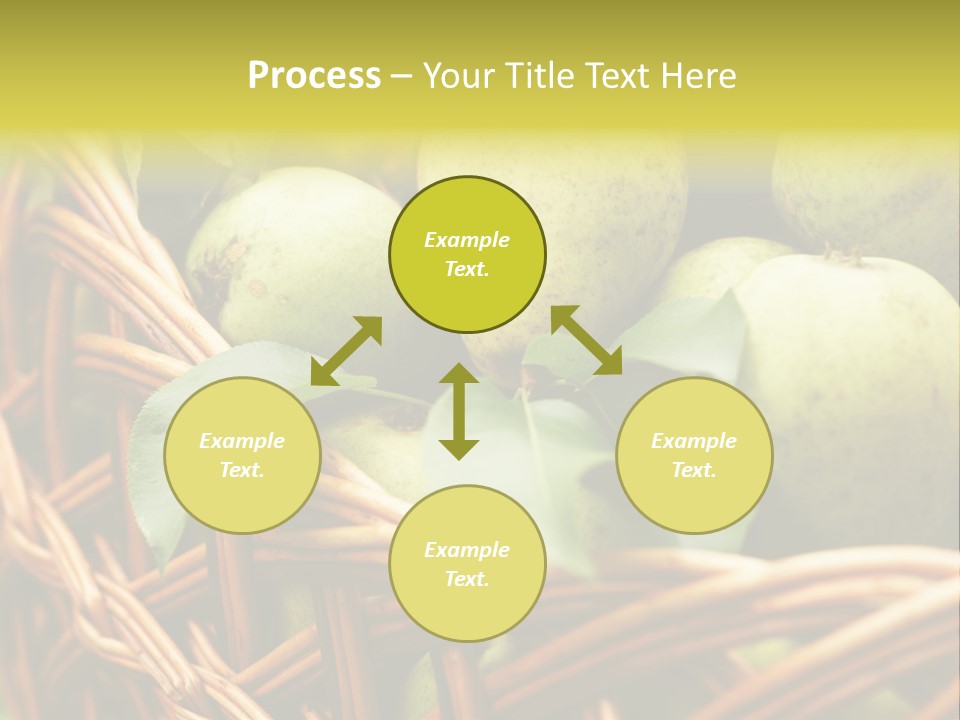 A Basket Filled With Green Apples Sitting On Top Of A Table PowerPoint Template