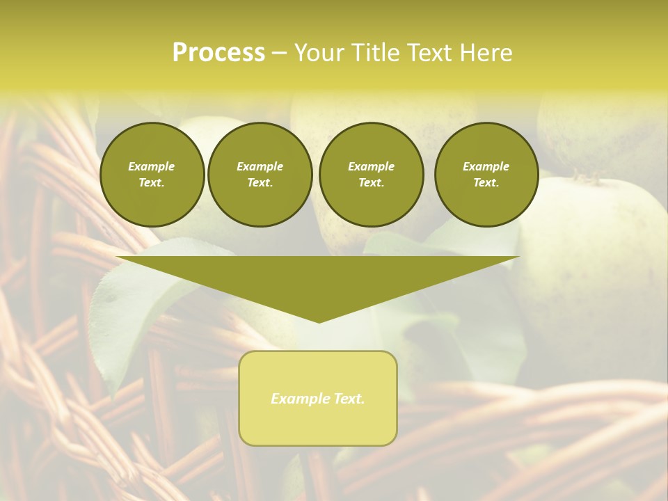 A Basket Filled With Green Apples Sitting On Top Of A Table PowerPoint Template