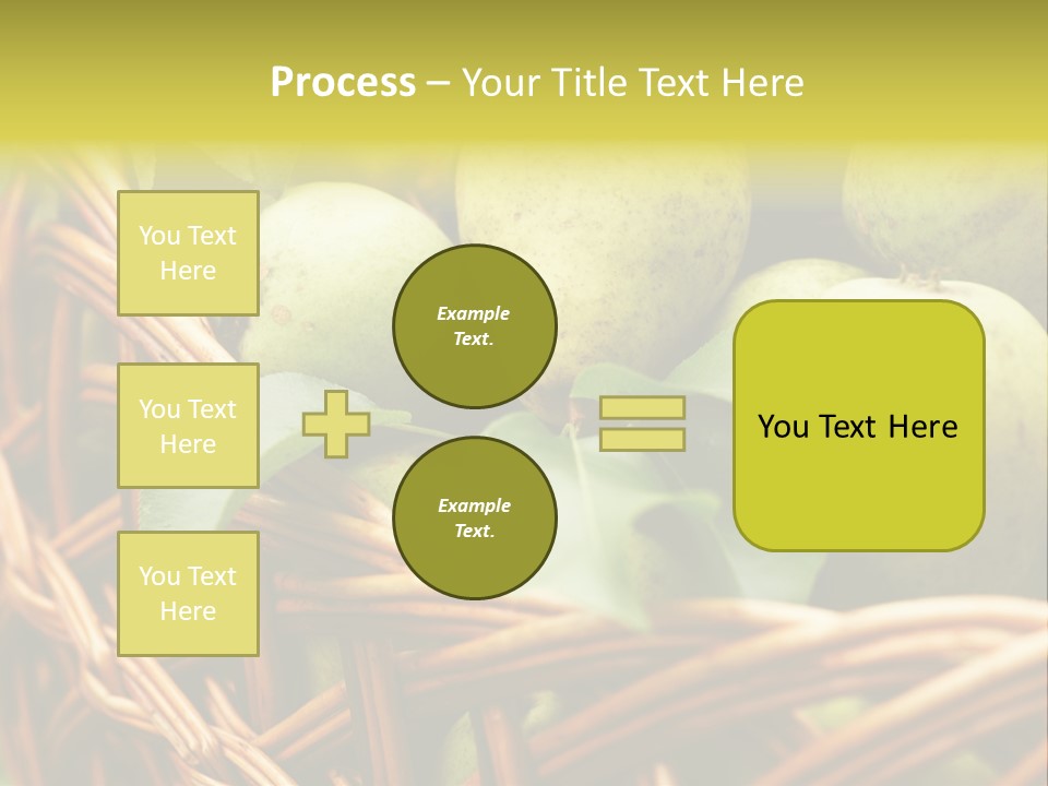 A Basket Filled With Green Apples Sitting On Top Of A Table PowerPoint Template