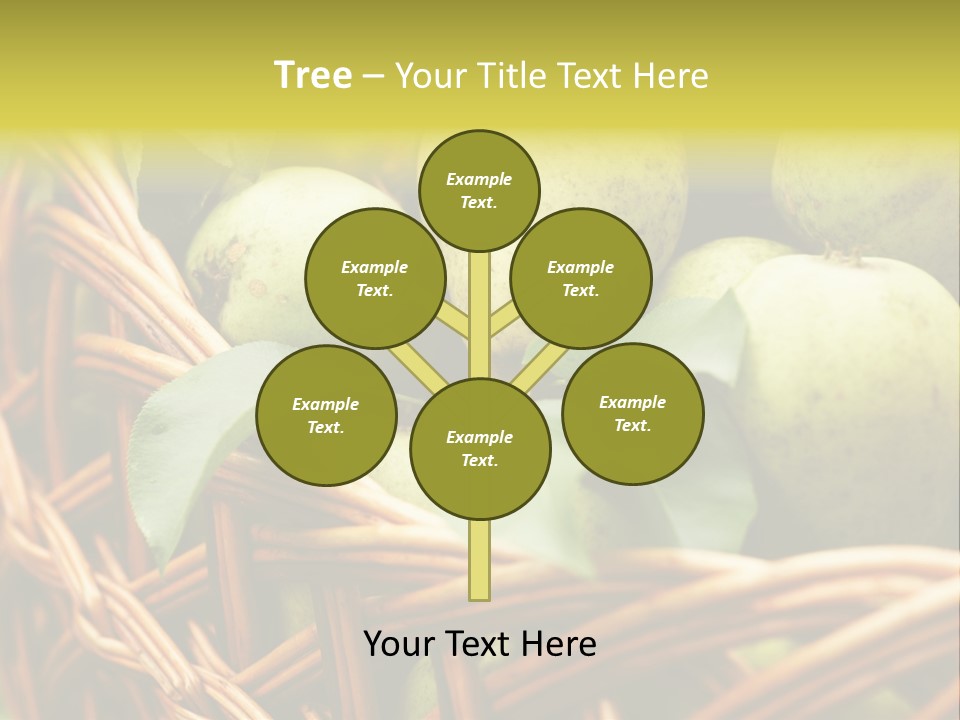 A Basket Filled With Green Apples Sitting On Top Of A Table PowerPoint Template