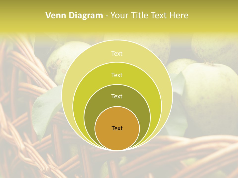 A Basket Filled With Green Apples Sitting On Top Of A Table PowerPoint Template