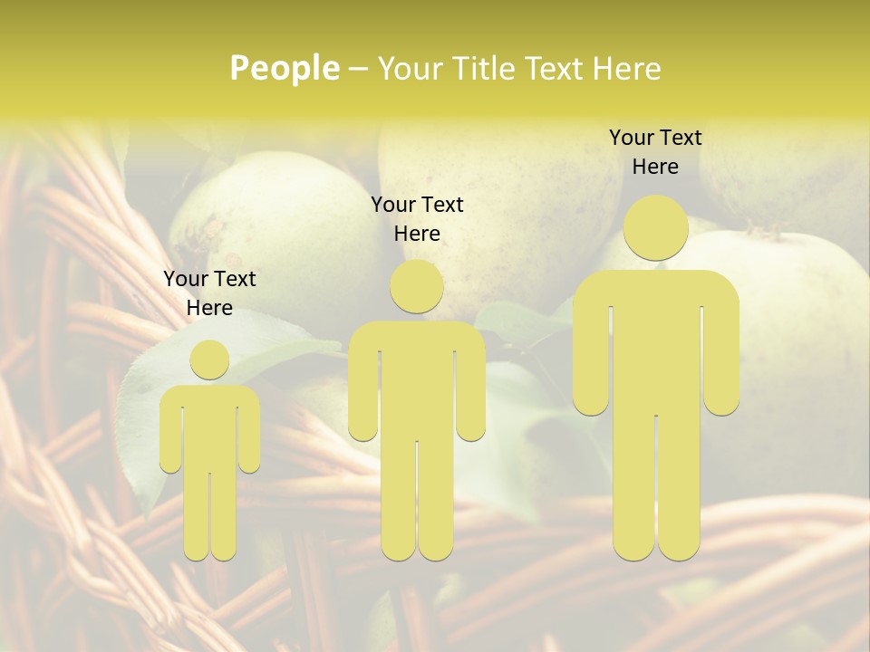 A Basket Filled With Green Apples Sitting On Top Of A Table PowerPoint Template