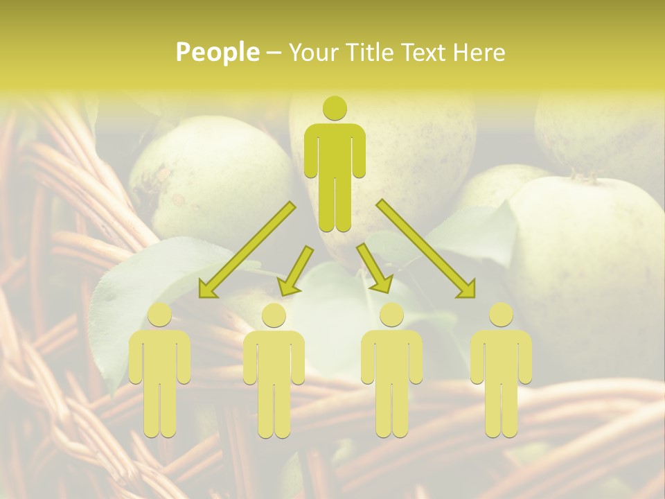 A Basket Filled With Green Apples Sitting On Top Of A Table PowerPoint Template