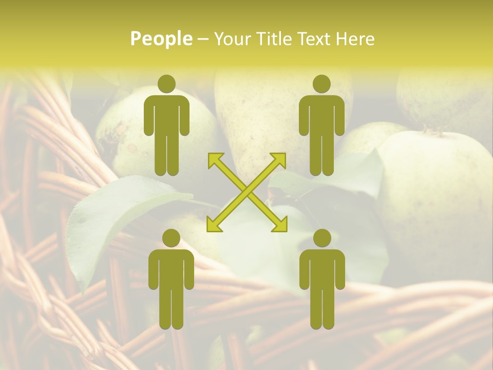 A Basket Filled With Green Apples Sitting On Top Of A Table PowerPoint Template