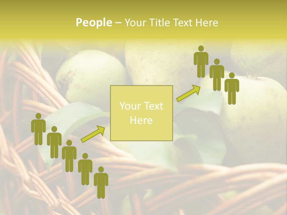 A Basket Filled With Green Apples Sitting On Top Of A Table PowerPoint Template