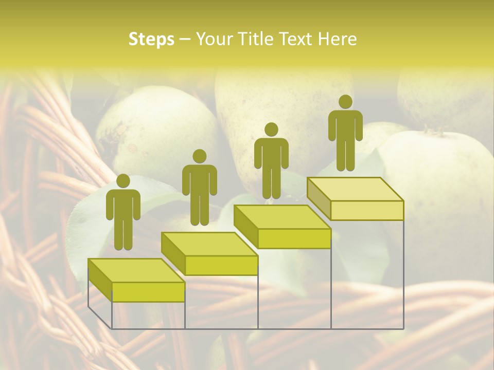 A Basket Filled With Green Apples Sitting On Top Of A Table PowerPoint Template