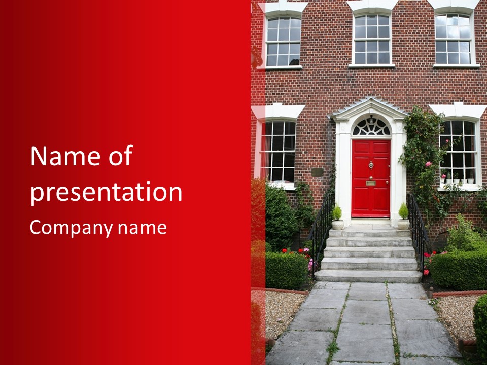 Georgian Frontage, Dorset, England PowerPoint Template