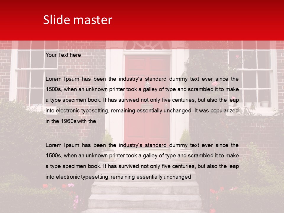 Georgian Frontage, Dorset, England PowerPoint Template