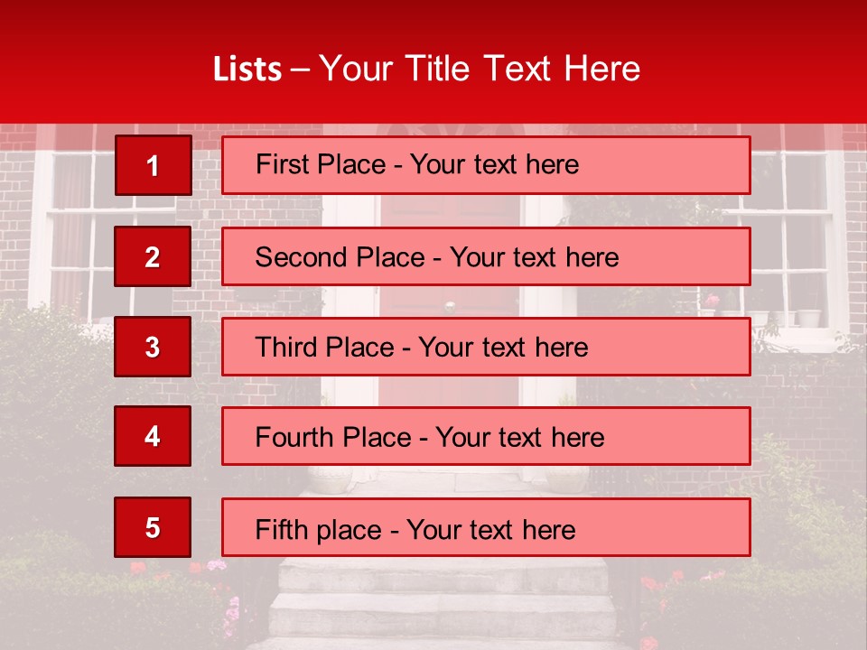 Georgian Frontage, Dorset, England PowerPoint Template