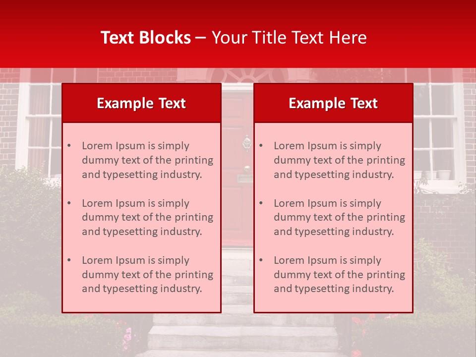 Georgian Frontage, Dorset, England PowerPoint Template