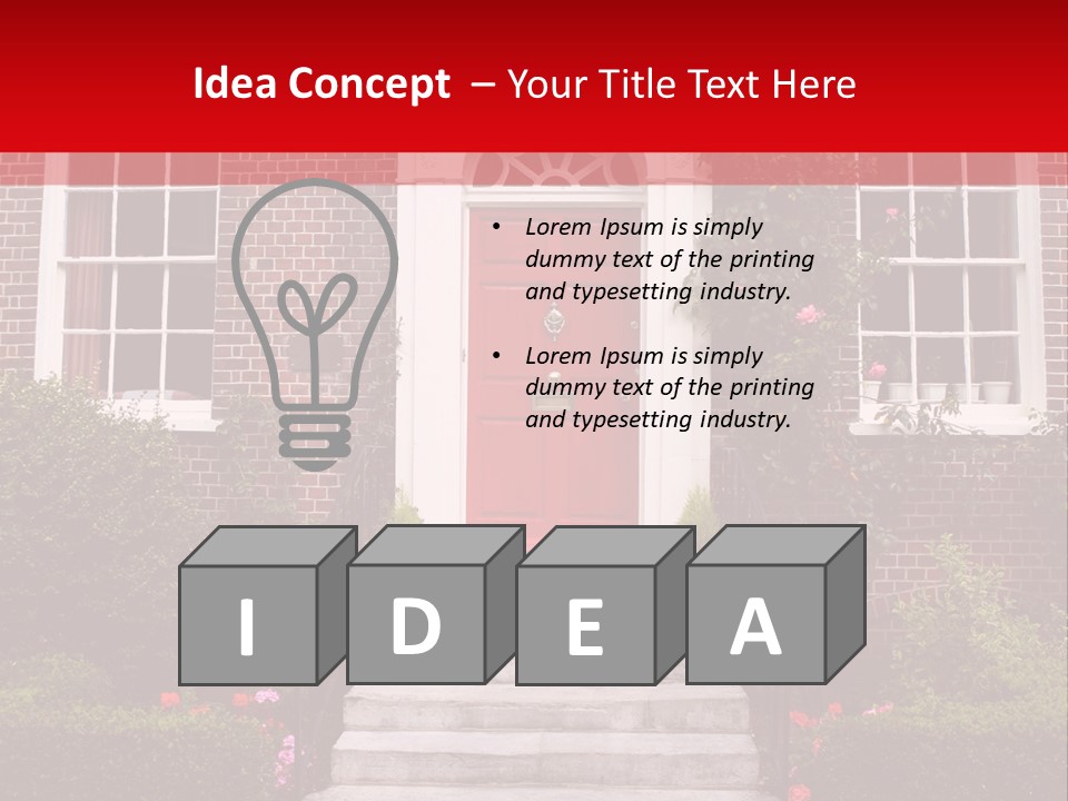 Georgian Frontage, Dorset, England PowerPoint Template