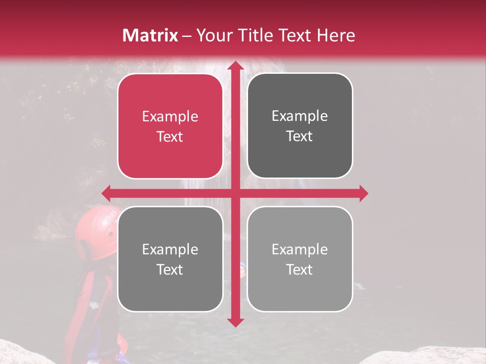 Adrenalin Sport - Canyoning. Small Child In Foreground. PowerPoint Template