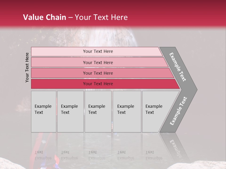 Adrenalin Sport - Canyoning. Small Child In Foreground. PowerPoint Template