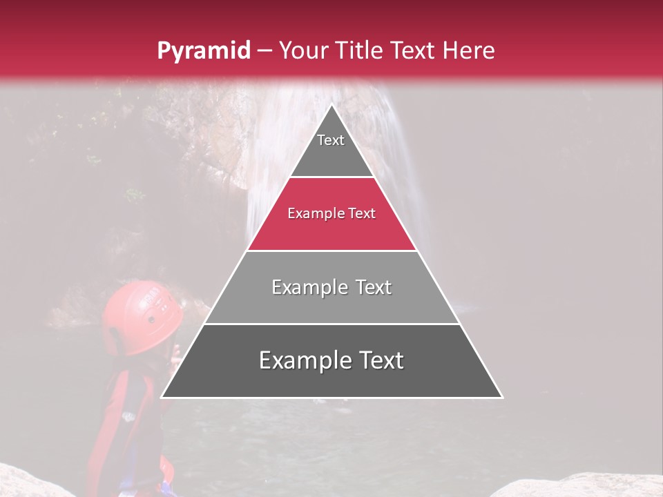 Adrenalin Sport - Canyoning. Small Child In Foreground. PowerPoint Template