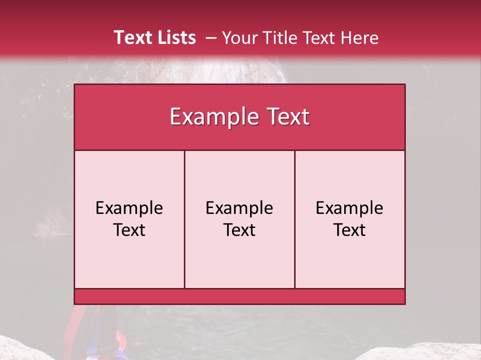 Adrenalin Sport - Canyoning. Small Child In Foreground. PowerPoint Template