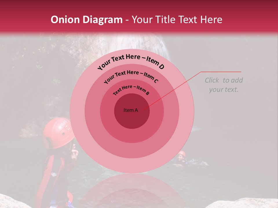 Adrenalin Sport - Canyoning. Small Child In Foreground. PowerPoint Template