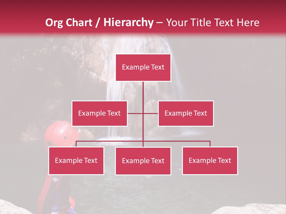 Adrenalin Sport - Canyoning. Small Child In Foreground. PowerPoint Template