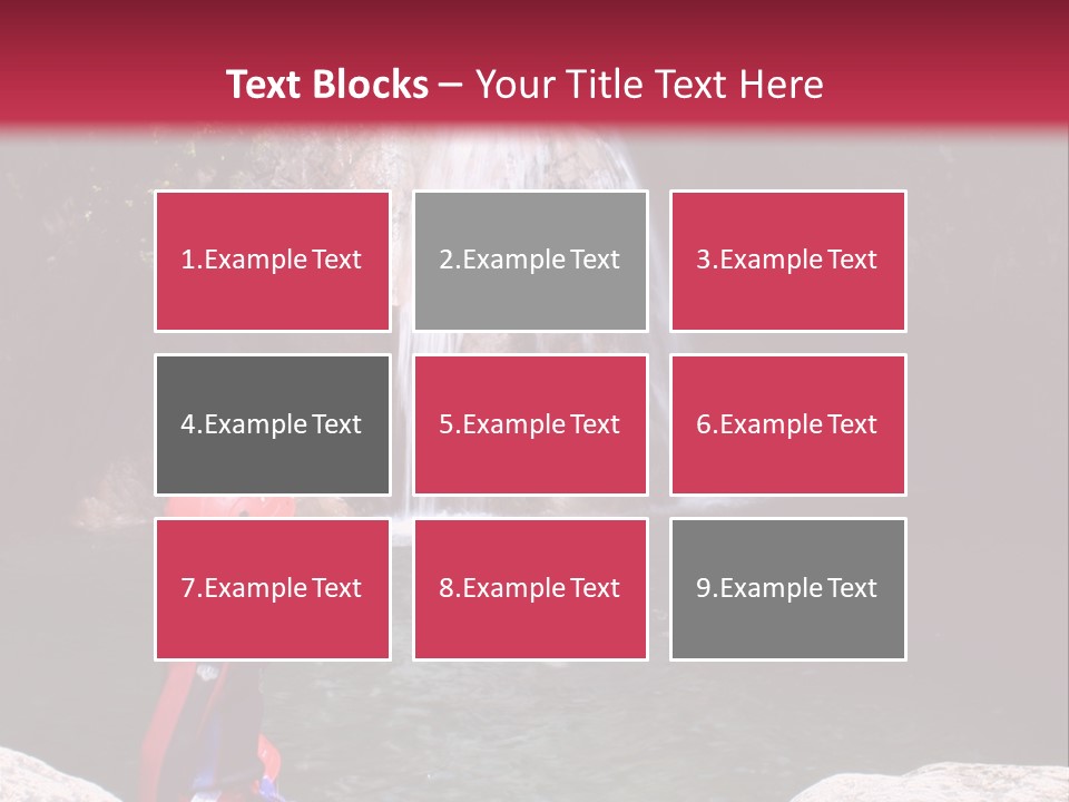 Adrenalin Sport - Canyoning. Small Child In Foreground. PowerPoint Template