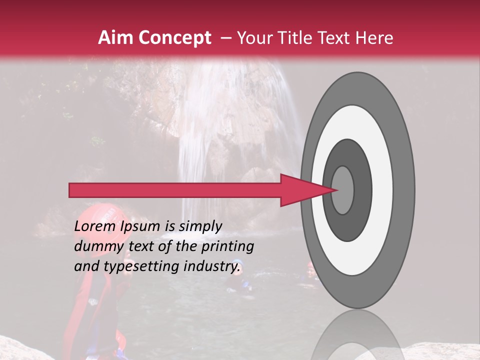 Adrenalin Sport - Canyoning. Small Child In Foreground. PowerPoint Template