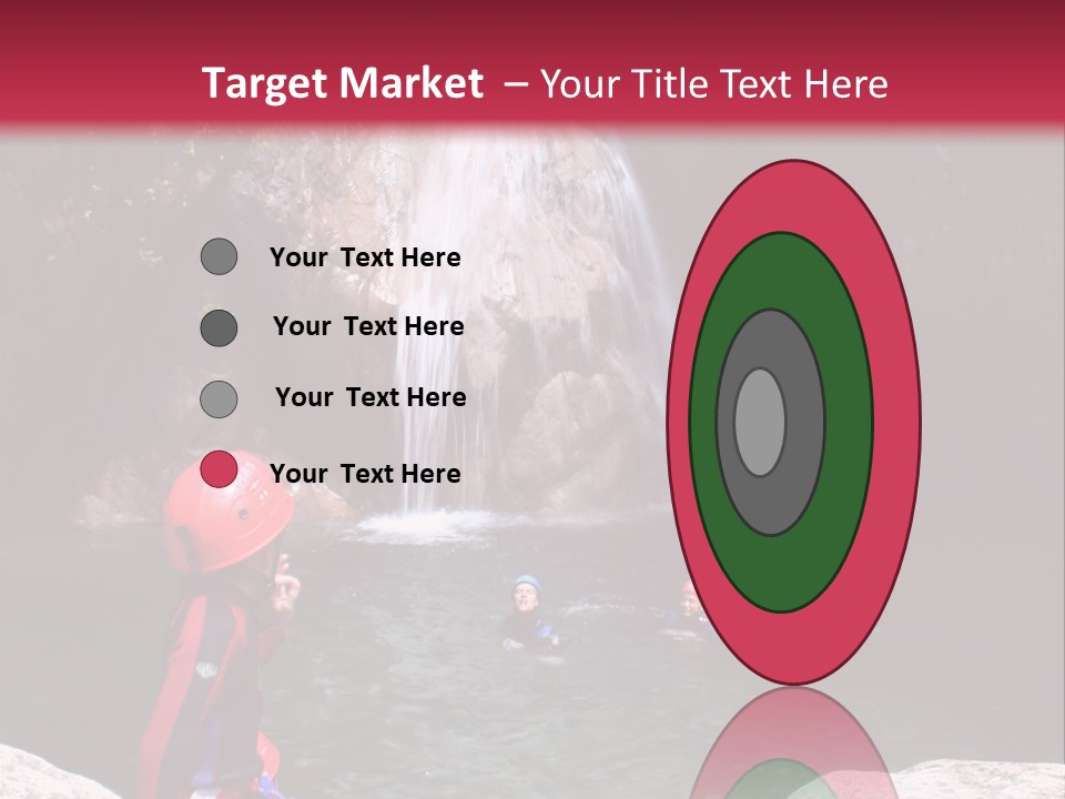 Adrenalin Sport - Canyoning. Small Child In Foreground. PowerPoint Template