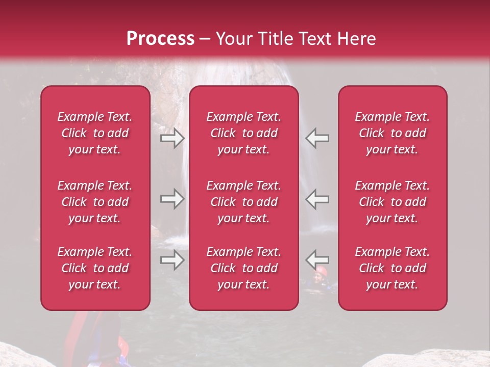 Adrenalin Sport - Canyoning. Small Child In Foreground. PowerPoint Template