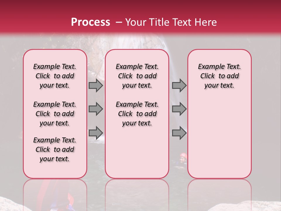 Adrenalin Sport - Canyoning. Small Child In Foreground. PowerPoint Template