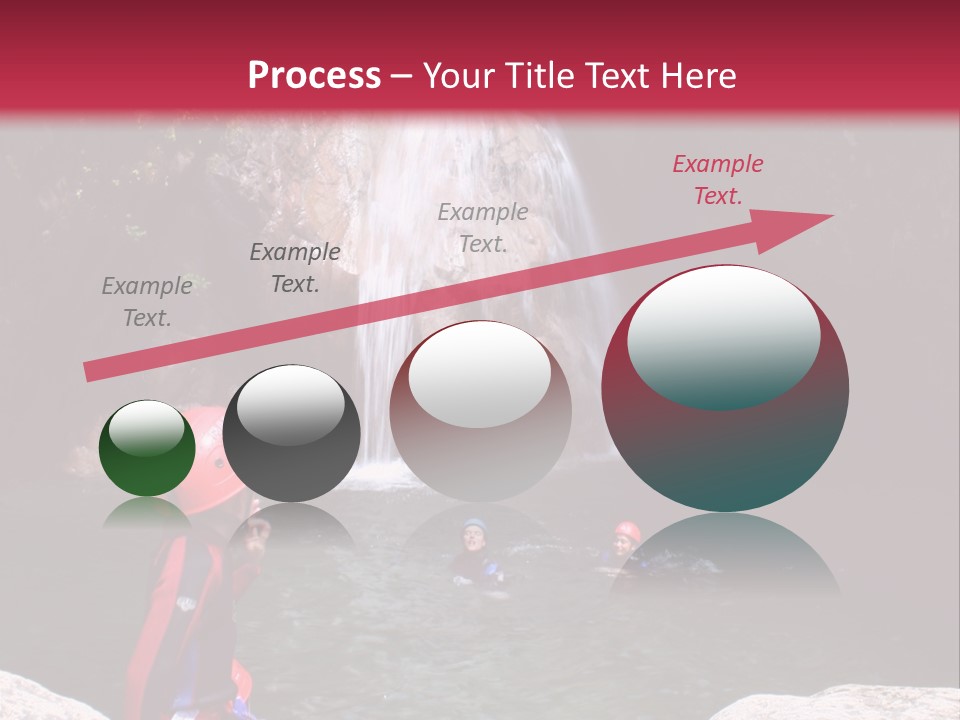 Adrenalin Sport - Canyoning. Small Child In Foreground. PowerPoint Template