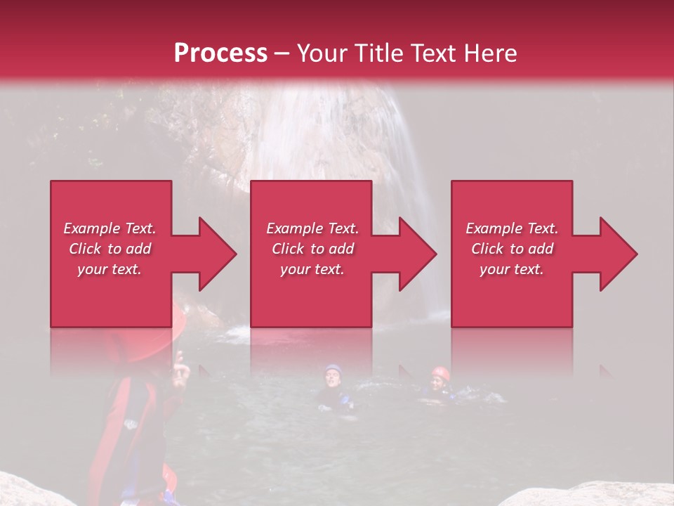 Adrenalin Sport - Canyoning. Small Child In Foreground. PowerPoint Template