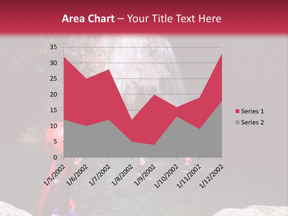 Adrenalin Sport - Canyoning. Small Child In Foreground. PowerPoint Template