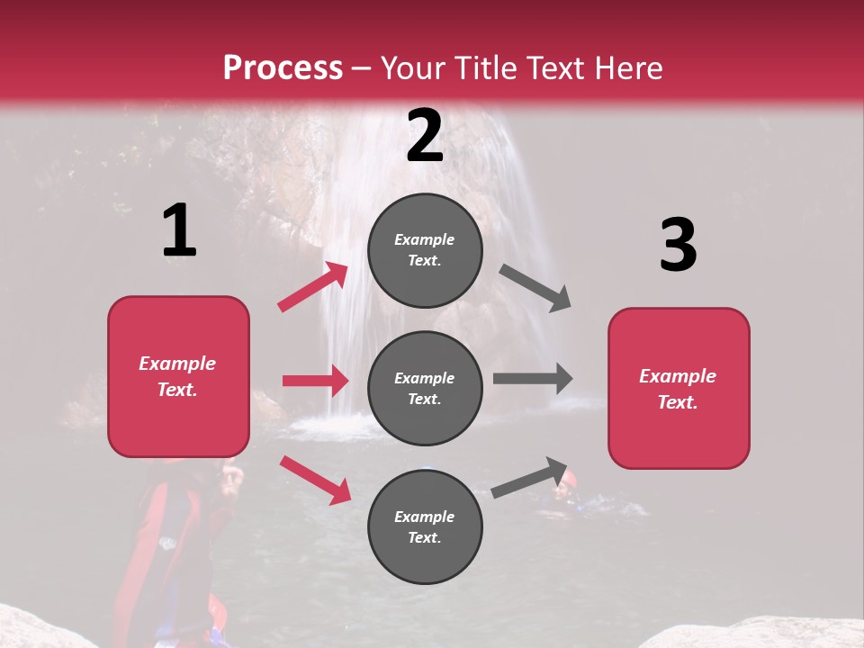 Adrenalin Sport - Canyoning. Small Child In Foreground. PowerPoint Template