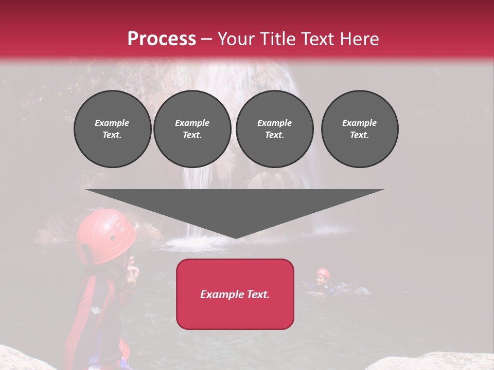 Adrenalin Sport - Canyoning. Small Child In Foreground. PowerPoint Template