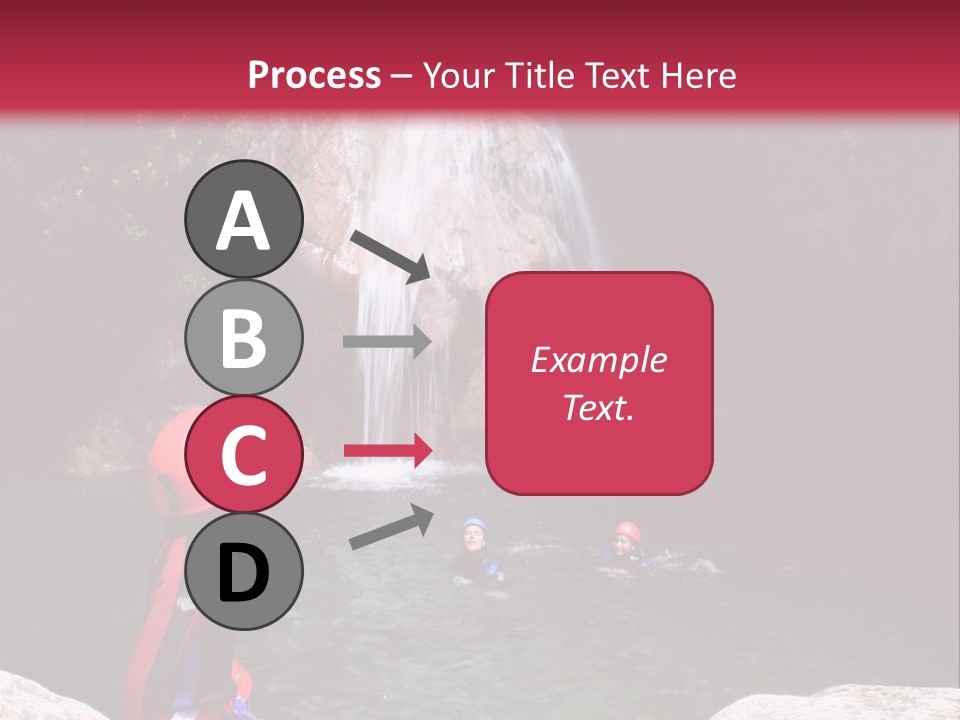 Adrenalin Sport - Canyoning. Small Child In Foreground. PowerPoint Template