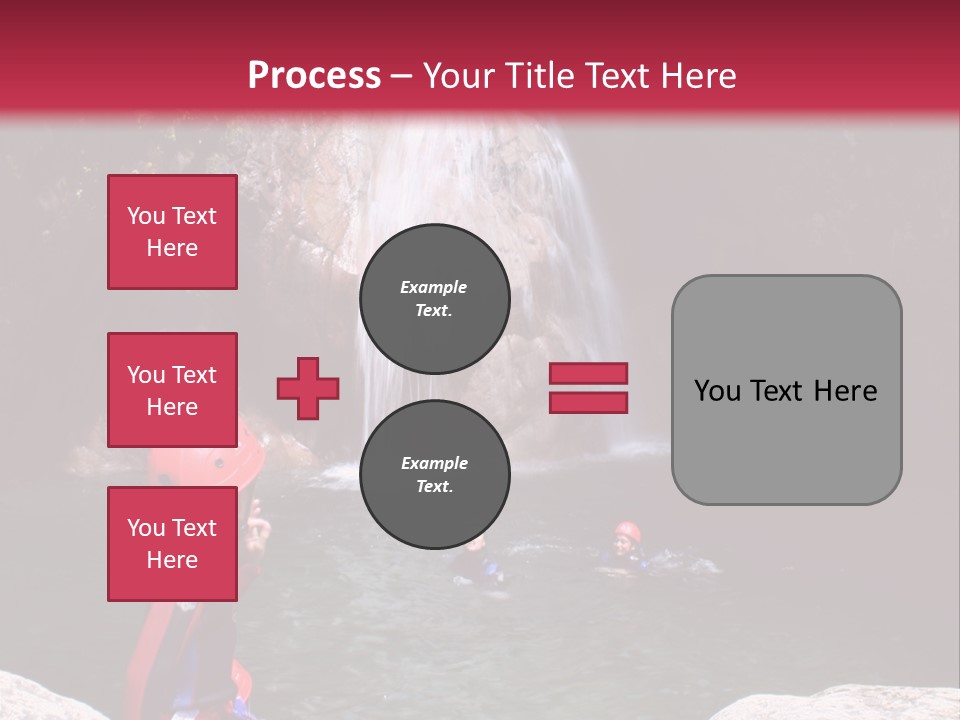 Adrenalin Sport - Canyoning. Small Child In Foreground. PowerPoint Template