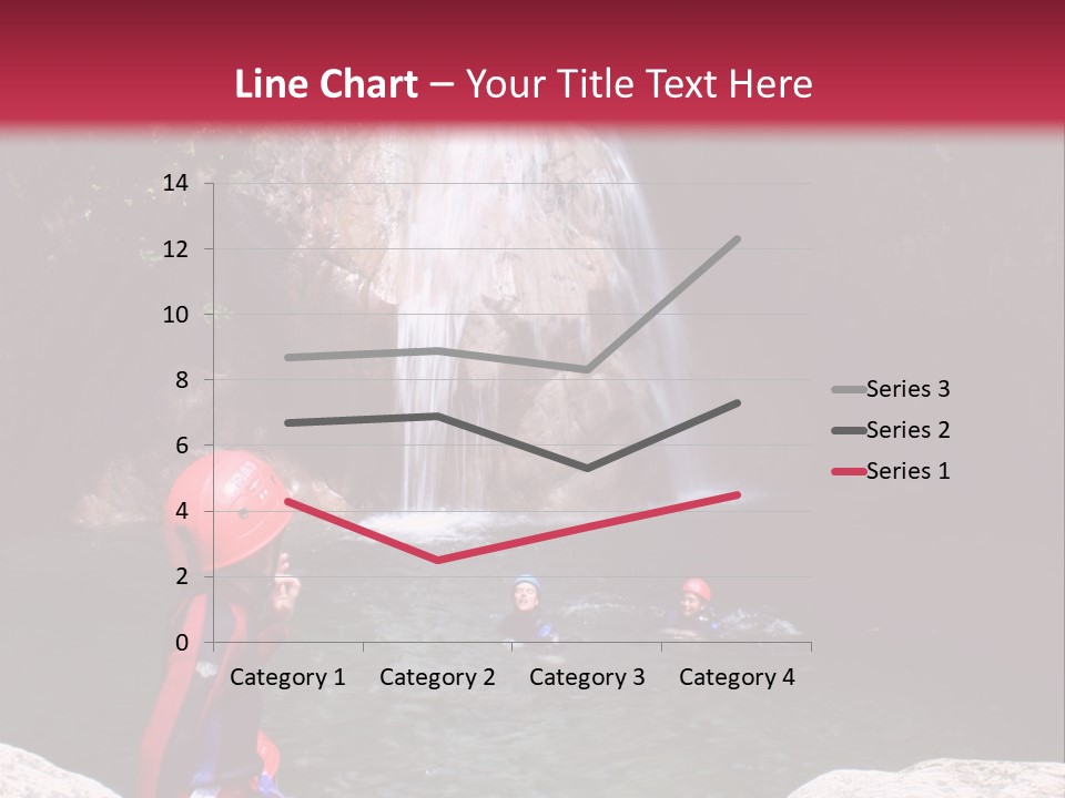 Adrenalin Sport - Canyoning. Small Child In Foreground. PowerPoint Template