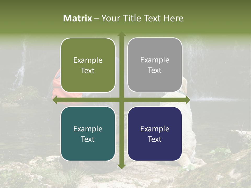 Man And His Dog Enjoying The Beautiful View PowerPoint Template