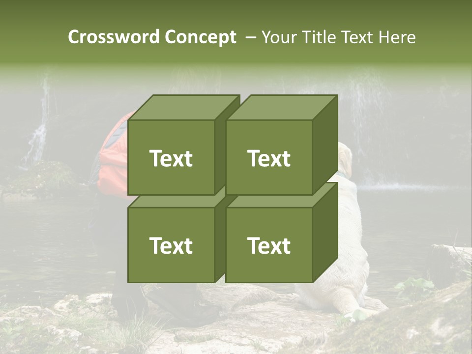 Man And His Dog Enjoying The Beautiful View PowerPoint Template