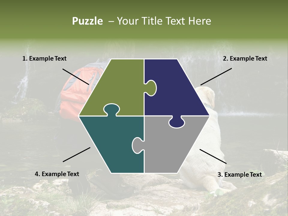 Man And His Dog Enjoying The Beautiful View PowerPoint Template