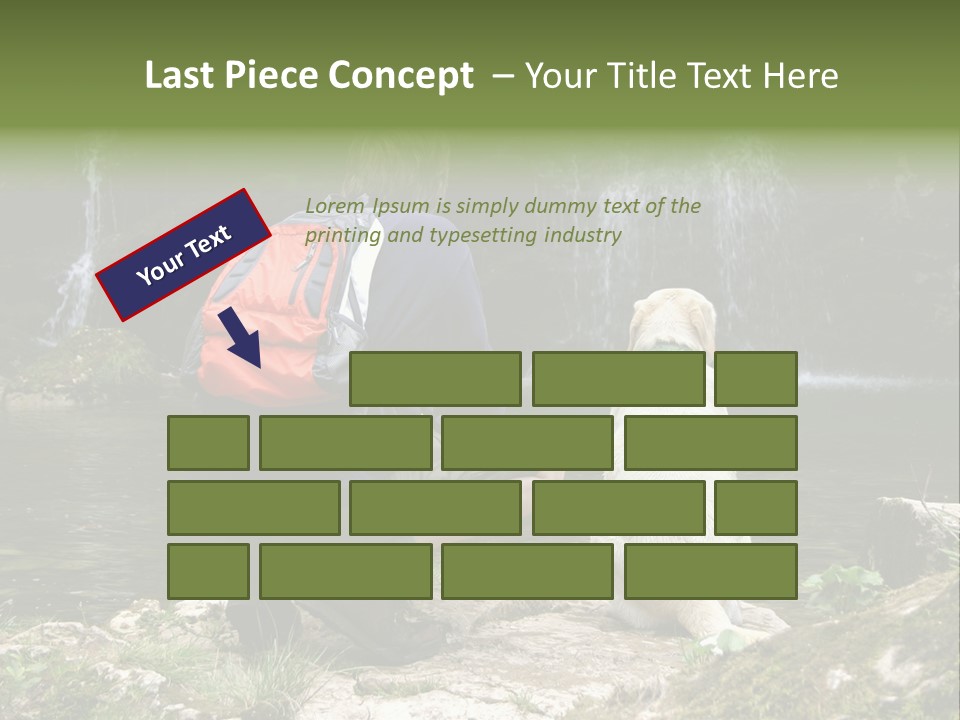 Man And His Dog Enjoying The Beautiful View PowerPoint Template