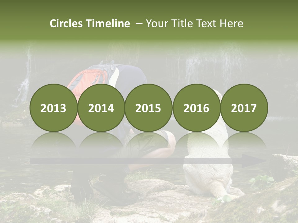 Man And His Dog Enjoying The Beautiful View PowerPoint Template