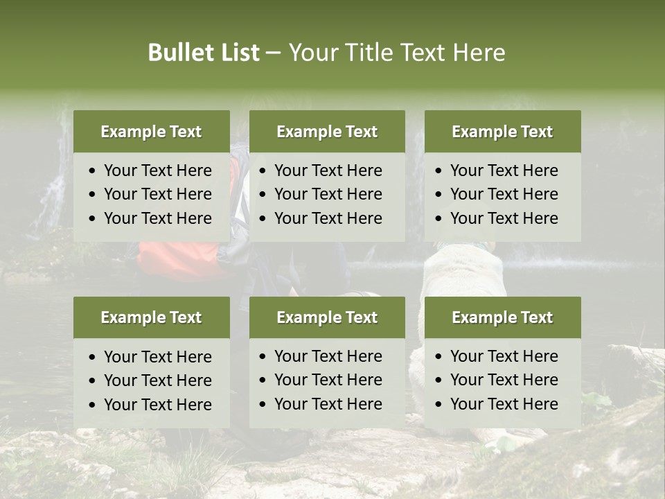 Man And His Dog Enjoying The Beautiful View PowerPoint Template