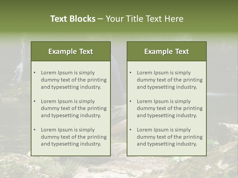 Man And His Dog Enjoying The Beautiful View PowerPoint Template