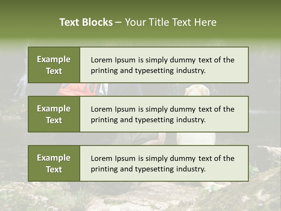 Man And His Dog Enjoying The Beautiful View PowerPoint Template