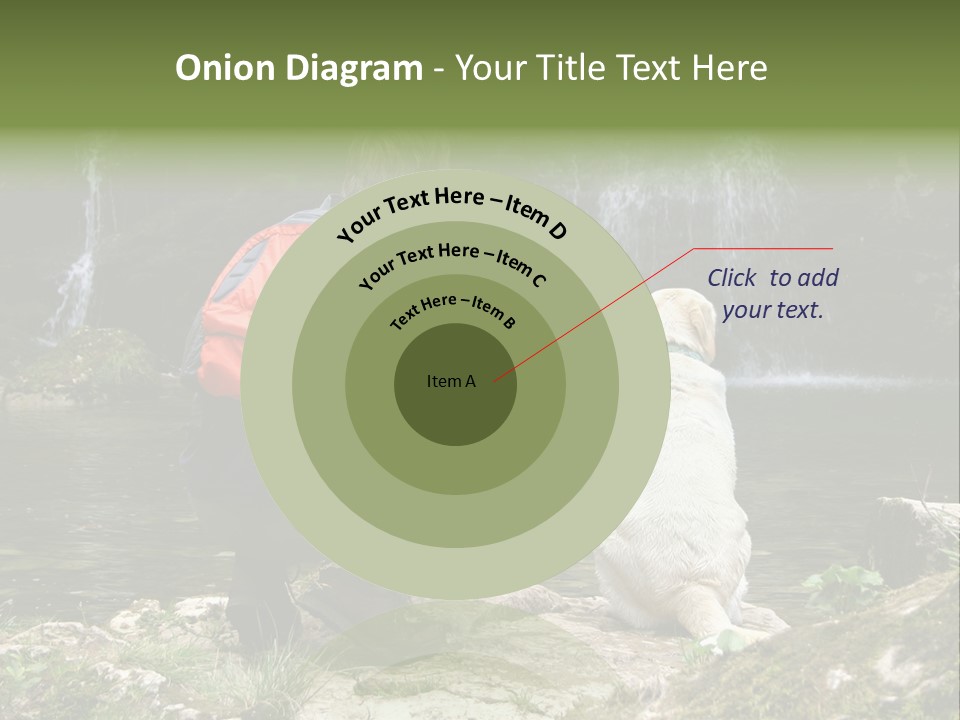 Man And His Dog Enjoying The Beautiful View PowerPoint Template