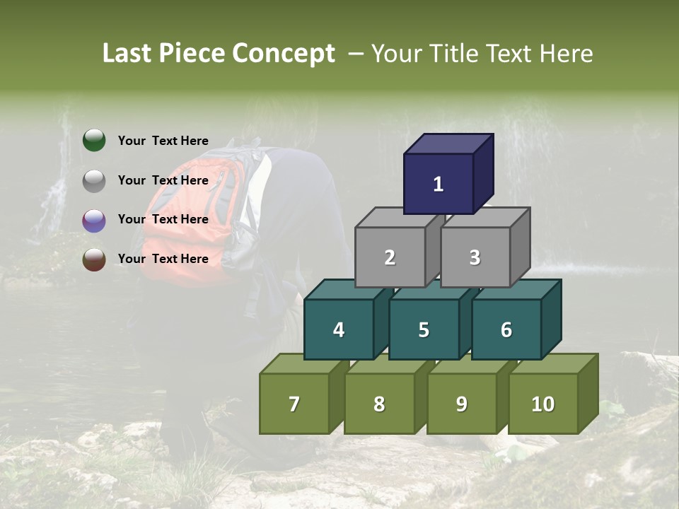 Man And His Dog Enjoying The Beautiful View PowerPoint Template